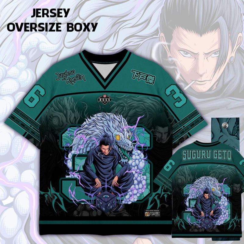 Anime Merchandise Shirt - アニメ呪術廻戦 Choso プリントジャージシャツ男性女性カジュアルヒップホップストリート特大 V ネック Tシャツアニメファングッズ