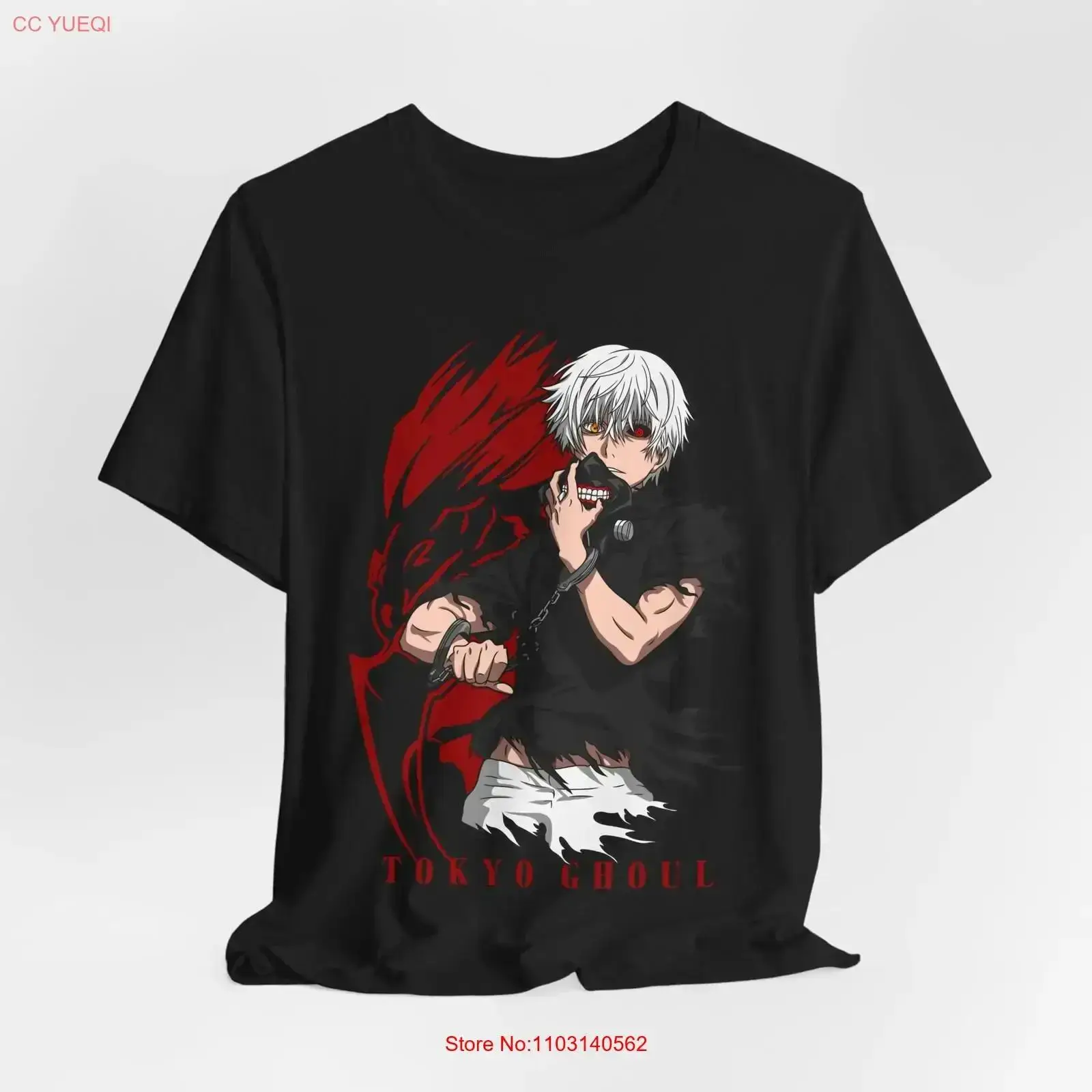 Anime Merchandise Shirt - 東京グールアニメ Tシャツ ファングッズ ヴィンテージ ウォッシュド スタイリッシュ