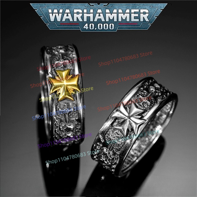 Anime Merchandise Men - 40Kブラックテンプラーズ十字軍誓約指輪 高品質コレクタブルジュエリー、アニメゲームグッズコスプレアクセサリー男性向けギフト