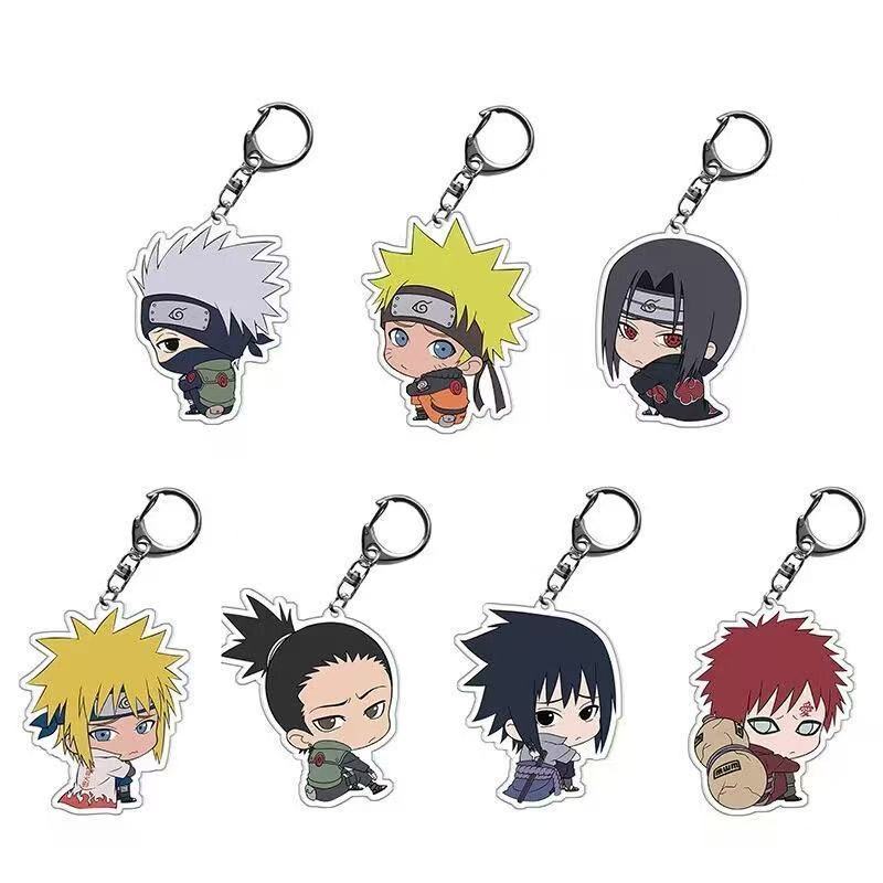 Anime Merchandise Naruto - ナルトちび漫画かわいいアクリルキーホルダー オリジナルアニメ学生リュックペンダントアクセサリー アニメグッズ卸売