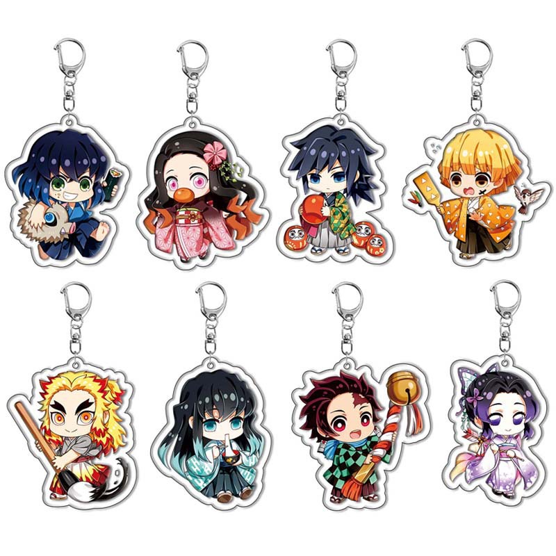 Anime Cosplay Merchandise - 鬼滅の刃 竈門炭治郎 ねずこ アクリルキーホルダー アニメグッズ コミックコンベンションギフト