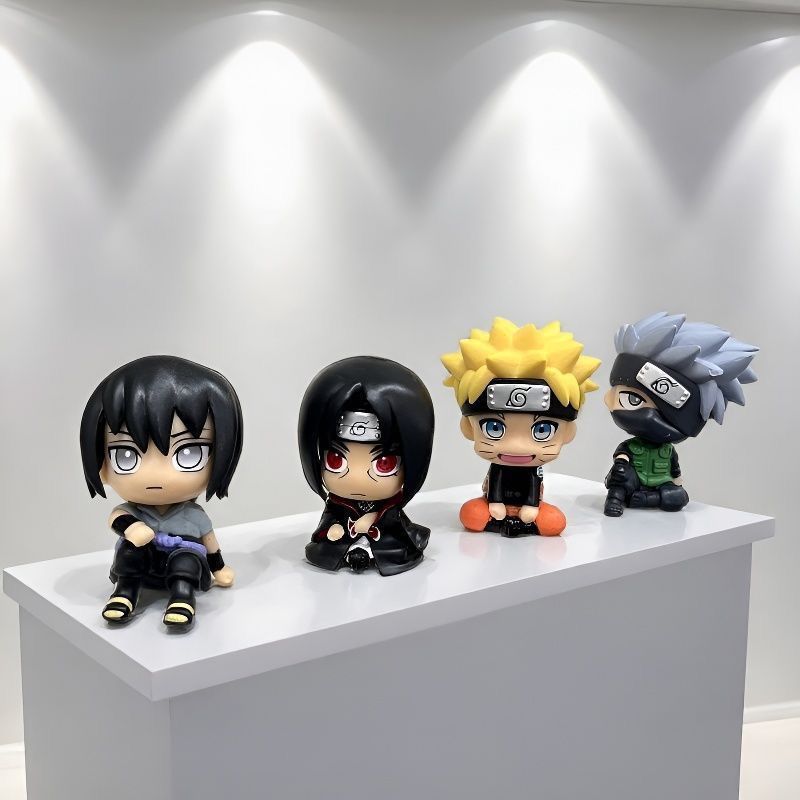 Anime Cosplay Merchandise - ナルト漫画かわいいフィギュアモデルカワイイ2Dちび人形車飾りオフィスデスクトップディスプレイおもちゃアニメグッズ卸売