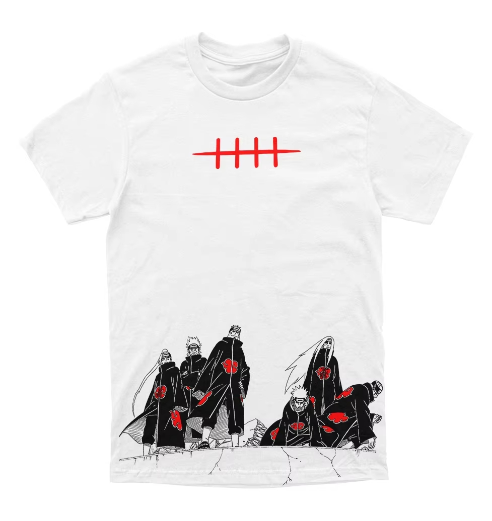 ナルトペイン暁六道マンガグラフィック Tシャツ男性女性アニメ - Anime Merchandise Men のレビューと価格