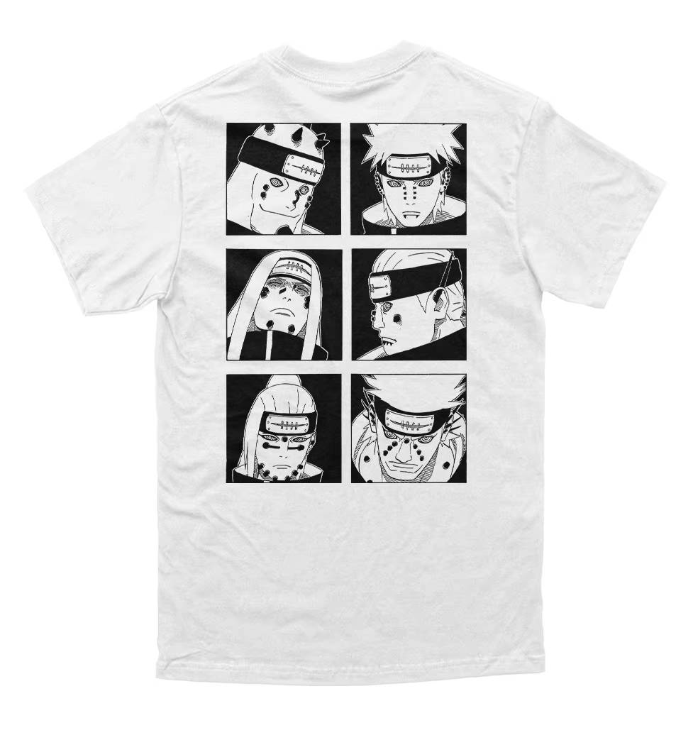 ナルトペイン暁六道マンガグラフィック Tシャツ男性女性アニメ - Anime Merchandise Men のレビューと価格