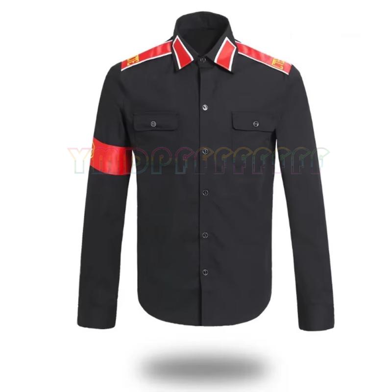 ポップ・マイケル・ジャクソン反戦ミリタリーシャツメンズレトロ - Anime Merchandise Men のレビューと価格