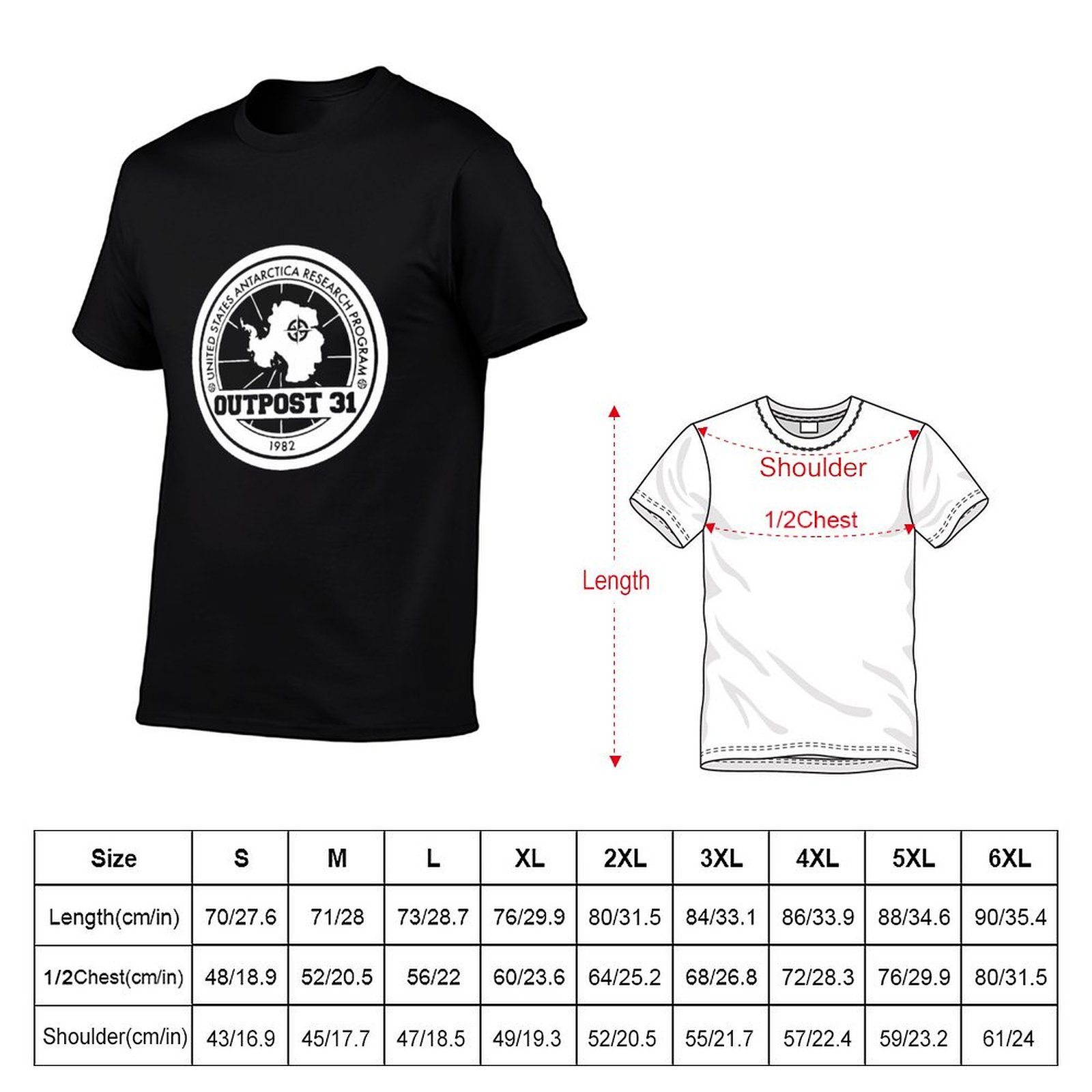 Outpost 31 ロゴ商品 Tシャツ男性用 Tシャツ T - Anime Merchandise Shirt のレビューと価格