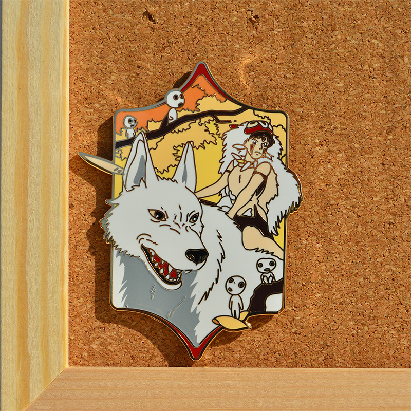 アニメグッズもののけブローチプリンセスメタルバッジ日本アニメ - Anime Merchandise In Japanese のレビューと価格