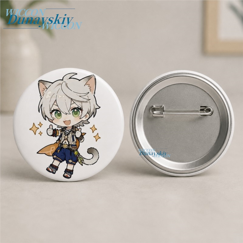 原神ベネットコスプレ衣装ウィッグ付きラウンドバッジピンゲーム - Anime Cosplay Merchandise のレビューと価格