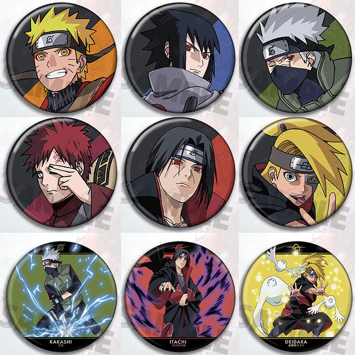 ナルトアニメバッジピンセットカカシサスケイタチデイダラガアラ - Anime Merchandise Naruto のレビューと価格